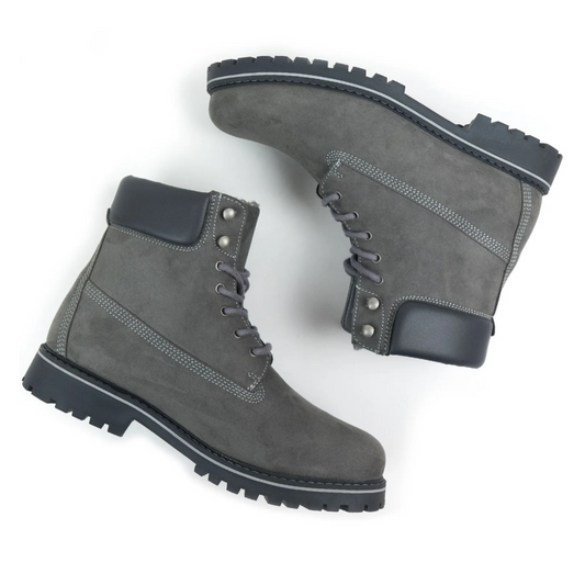 Women's Insulated Dock Boots - Gray Vegan Suede