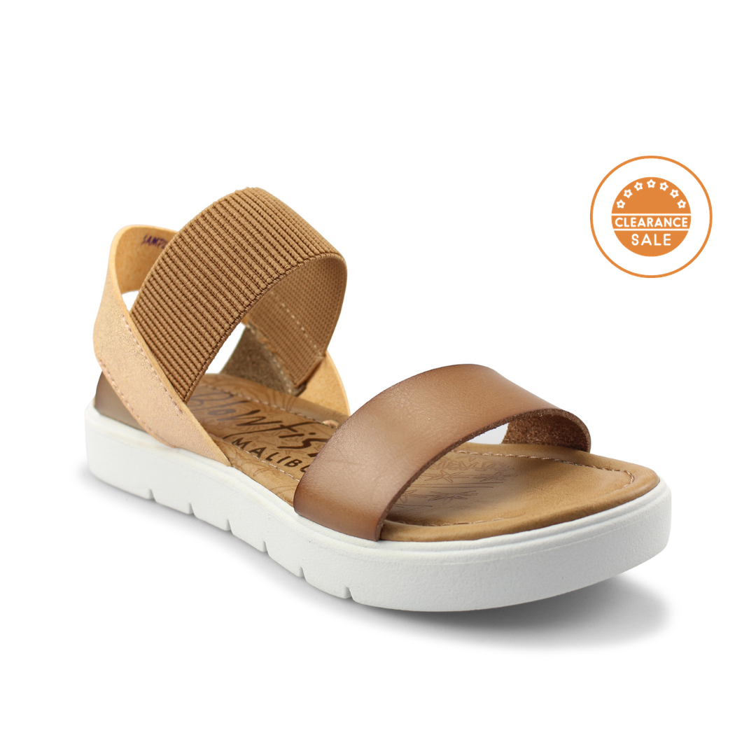 Vegan Leather Sandals Blowfish Boss Arabian Sand Rosegold Metalli The Grinning Goat