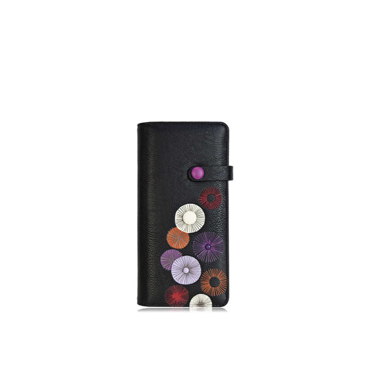 Floret Long Wallet - Black