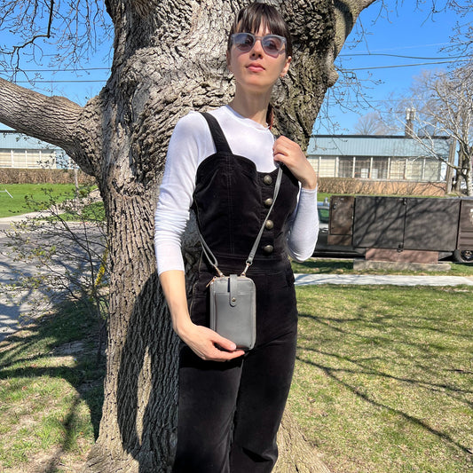 Pastel Smartphone Pouch Wallet - Grey