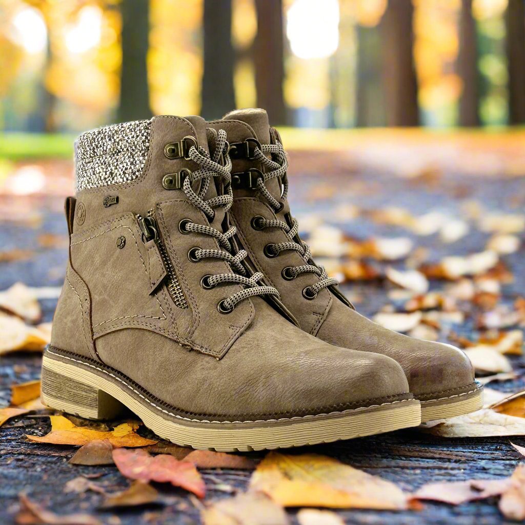 Worker Boots Stiefeletten Warm Gefütterte Damen Schwarz Gabor