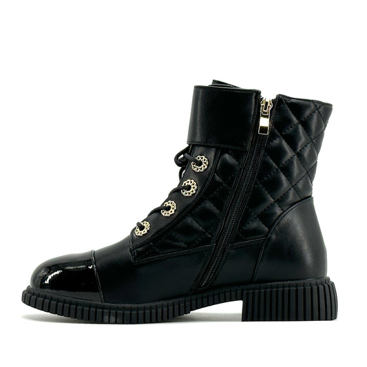 Couture Quilted Boot - Black