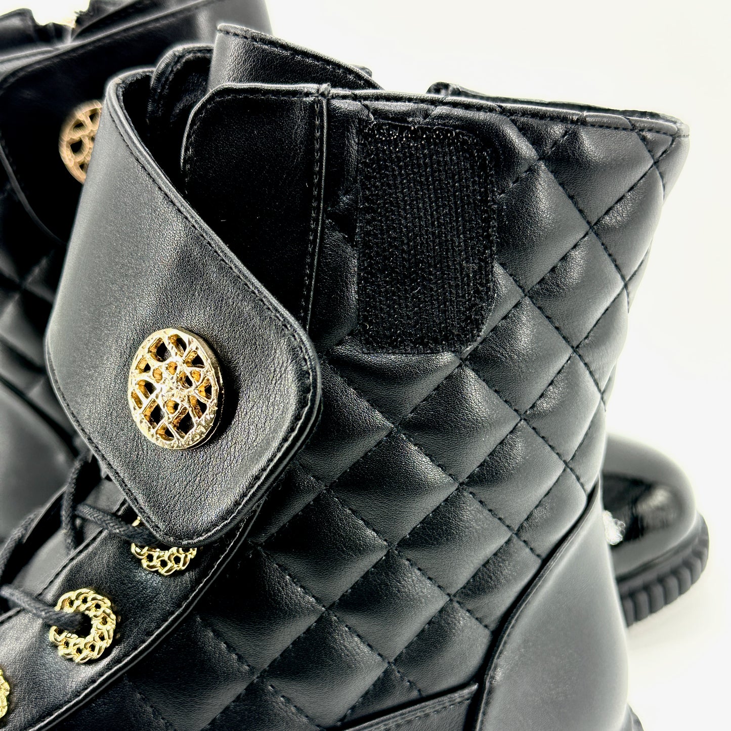 Couture Quilted Boot - Black