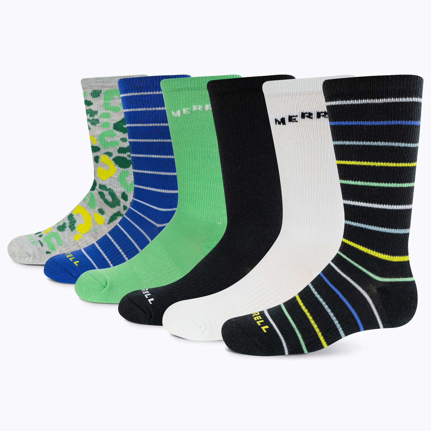 Kids Everyday Sock - 6pk Green Assorted