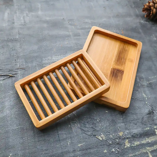 Dual Layer Bamboo Soap Dish