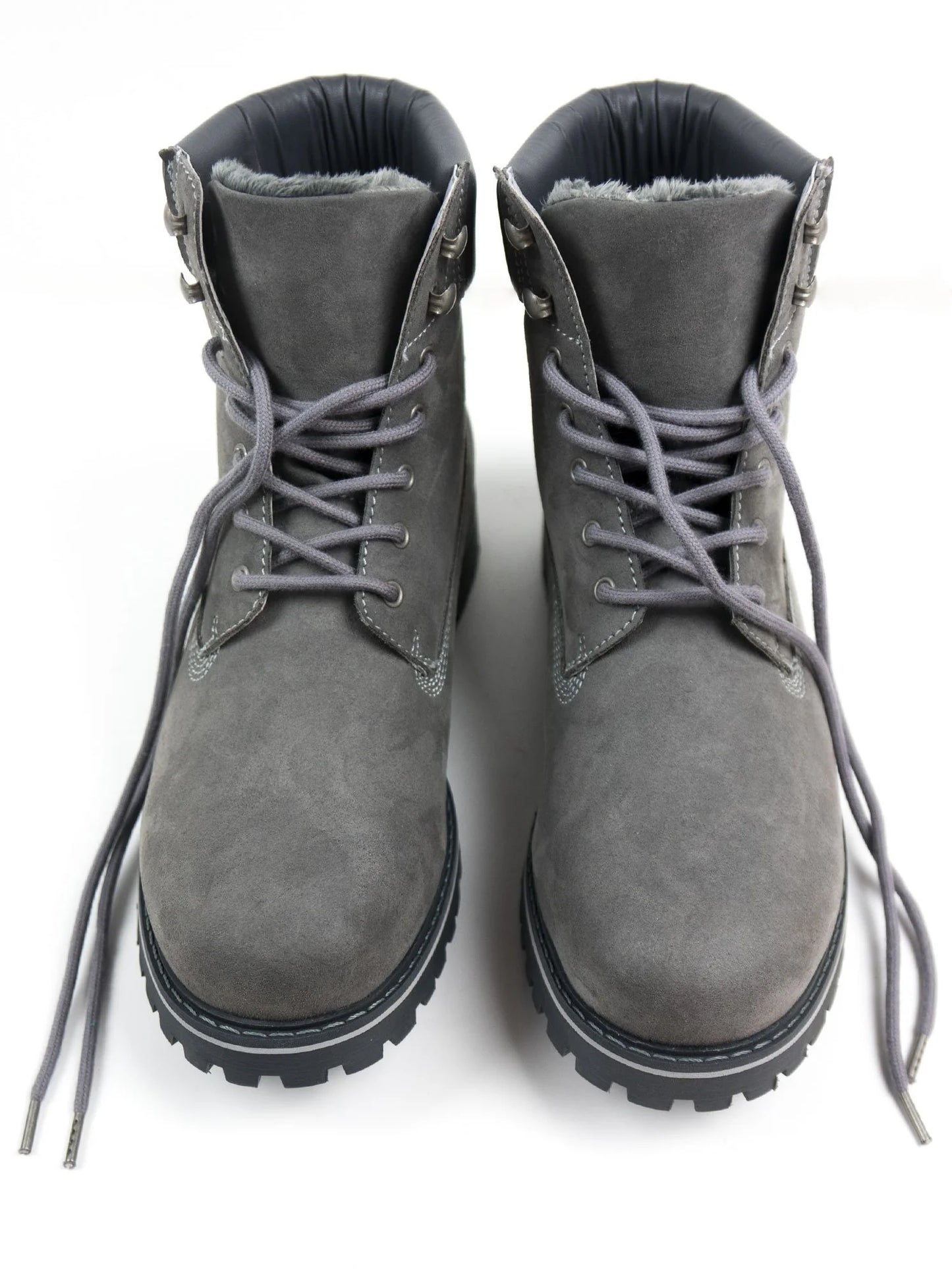Women's Insulated Dock Boots - Gray Vegan Suede