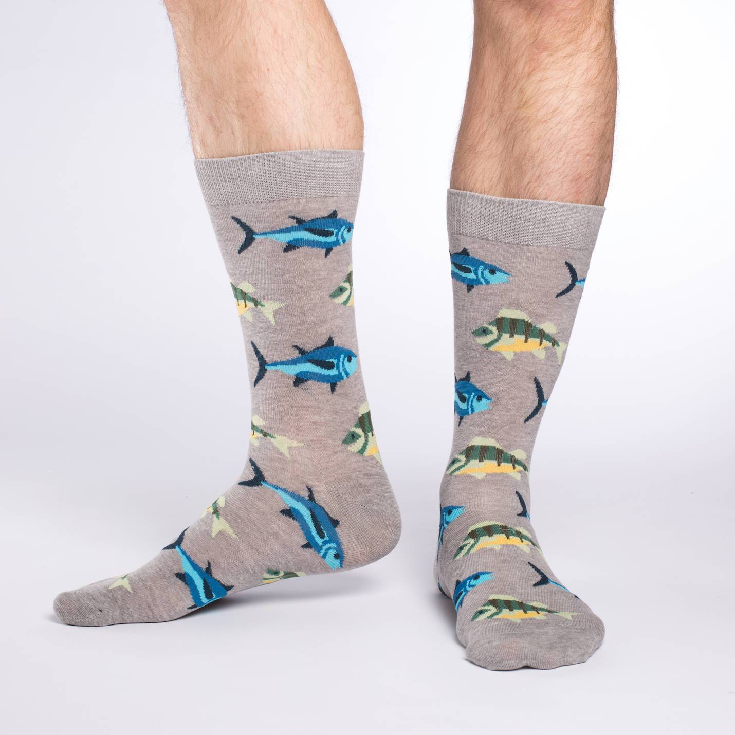 School of Fish Crew Socks - Men's 7-12