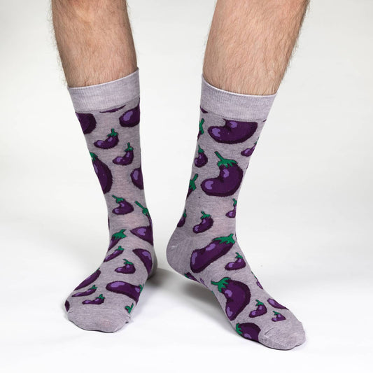 Eggplants Crew Socks - Men’s 7-12