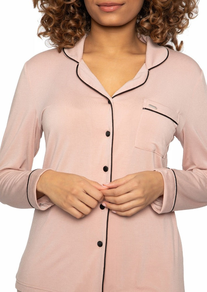 Bamboo Pyjamas - Trousers Set - Pink