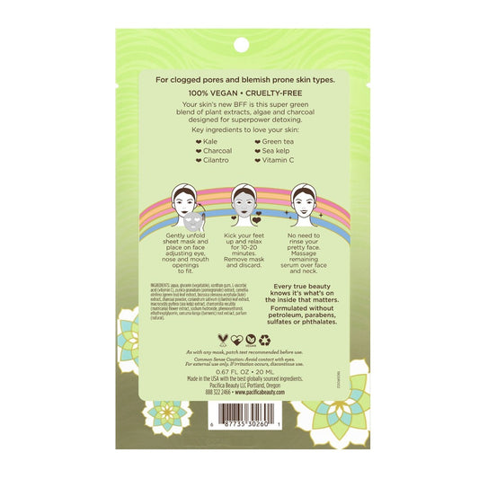 Super Green Detox Kale & Charcoal Detox Facial Mask