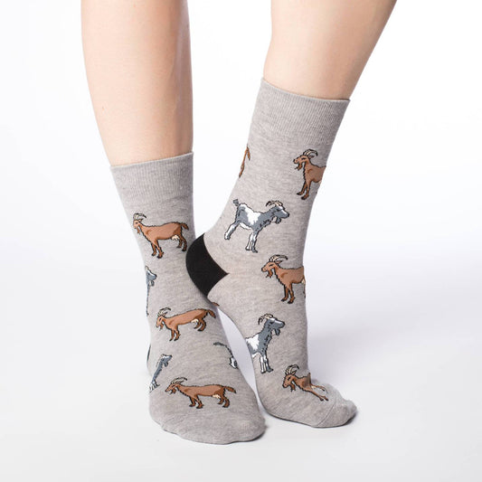Goats Crew Socks - Women's 5-9