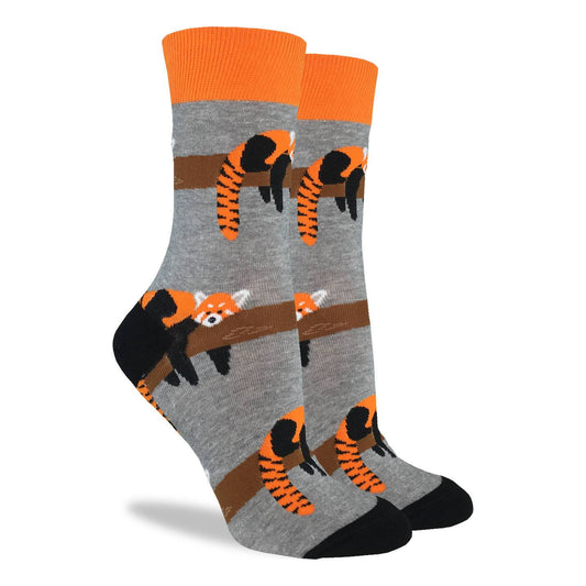 Red Panda Crew Socks - Women's 5-9 - The Grinning Goat