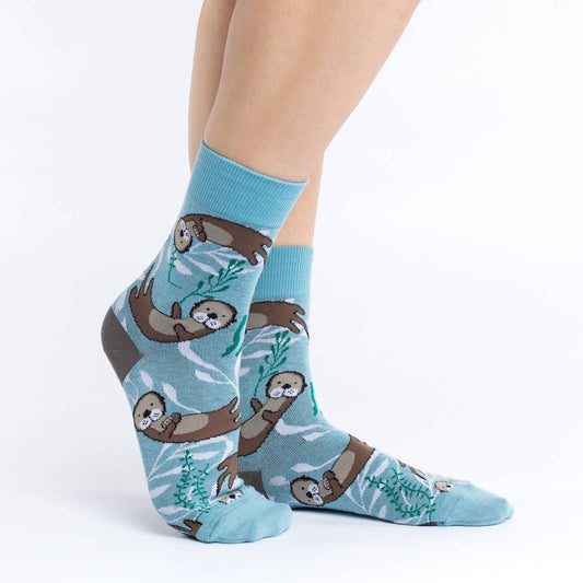 Sea Otter Crew Socks - Women's 5-9 - The Grinning Goat