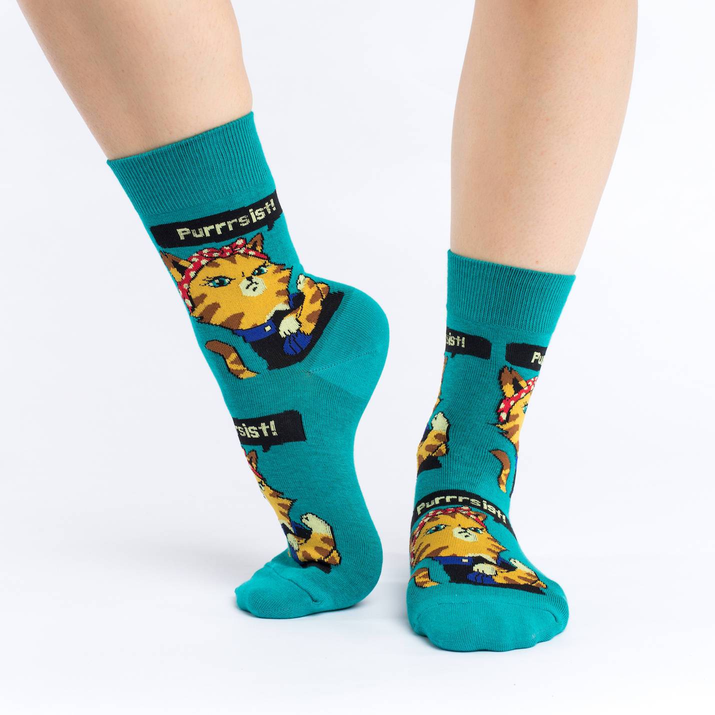 Purrsist Crew Socks - Women's 5-9