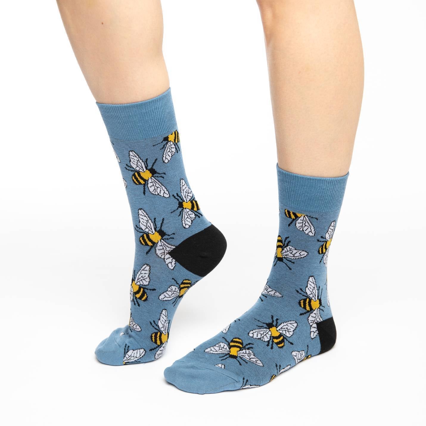 Bees Crew Socks - Women's 5-9 - The Grinning Goat