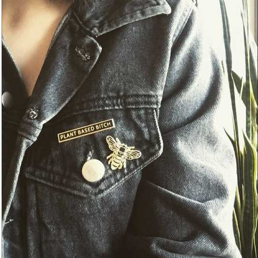 Plant Based Bitch Enamel Pin - The Grinning Goat
