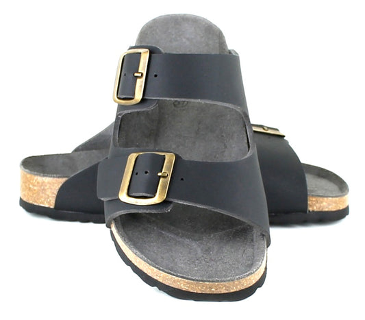 Two Strap Sandal - Black