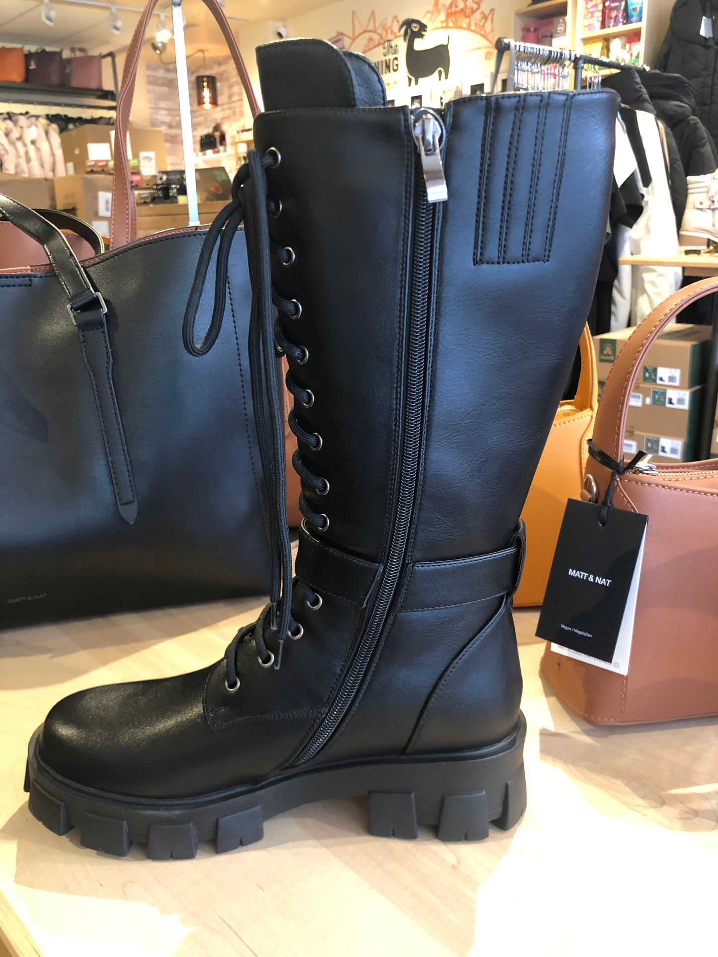 Rider Tall Lug Boot - Black