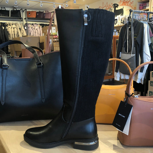 Rosette Tall Boot - Black