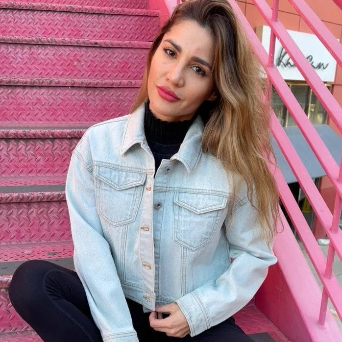 Pink boutique 2025 denim jacket