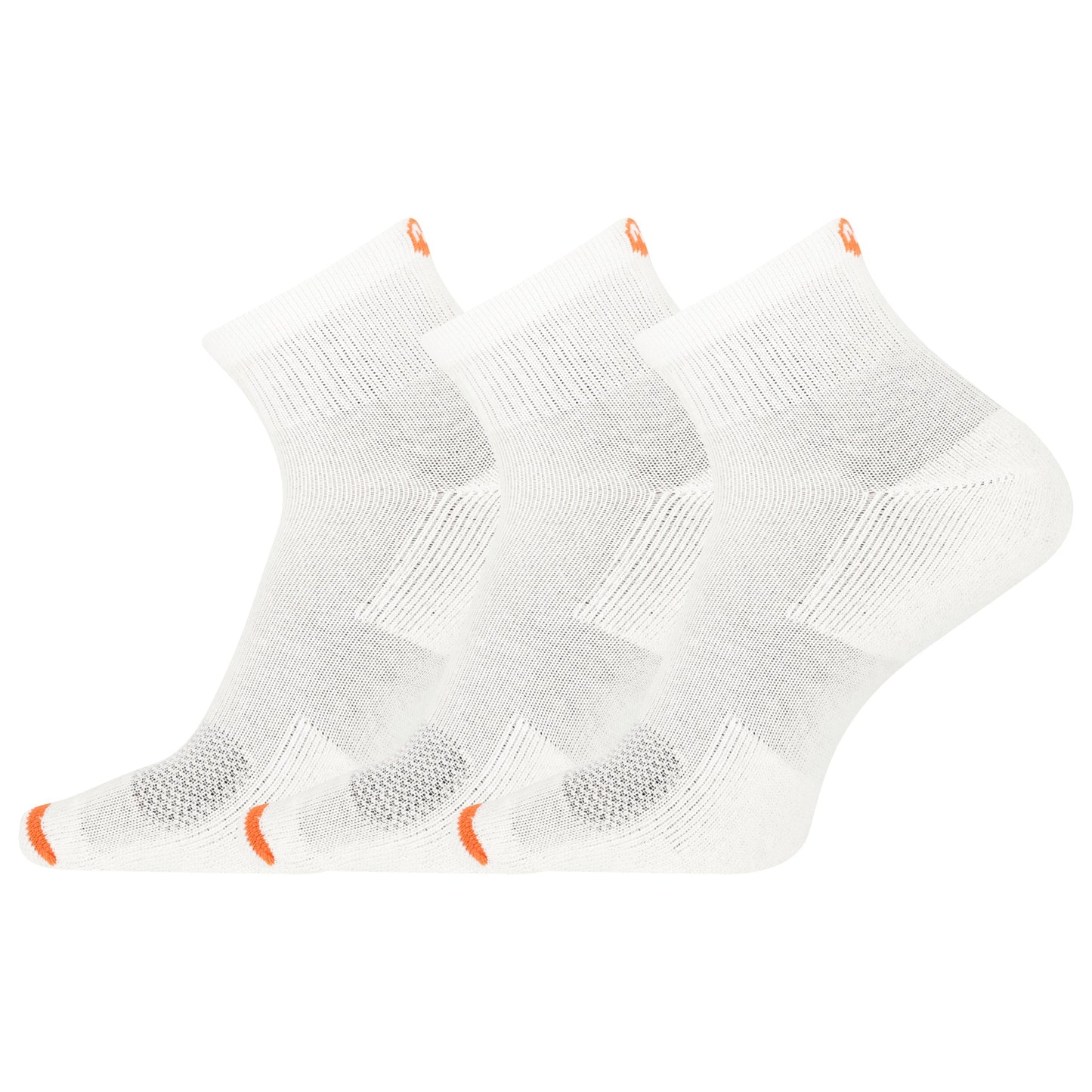 Cushioned Cotton Quarter Sock 3pk White
