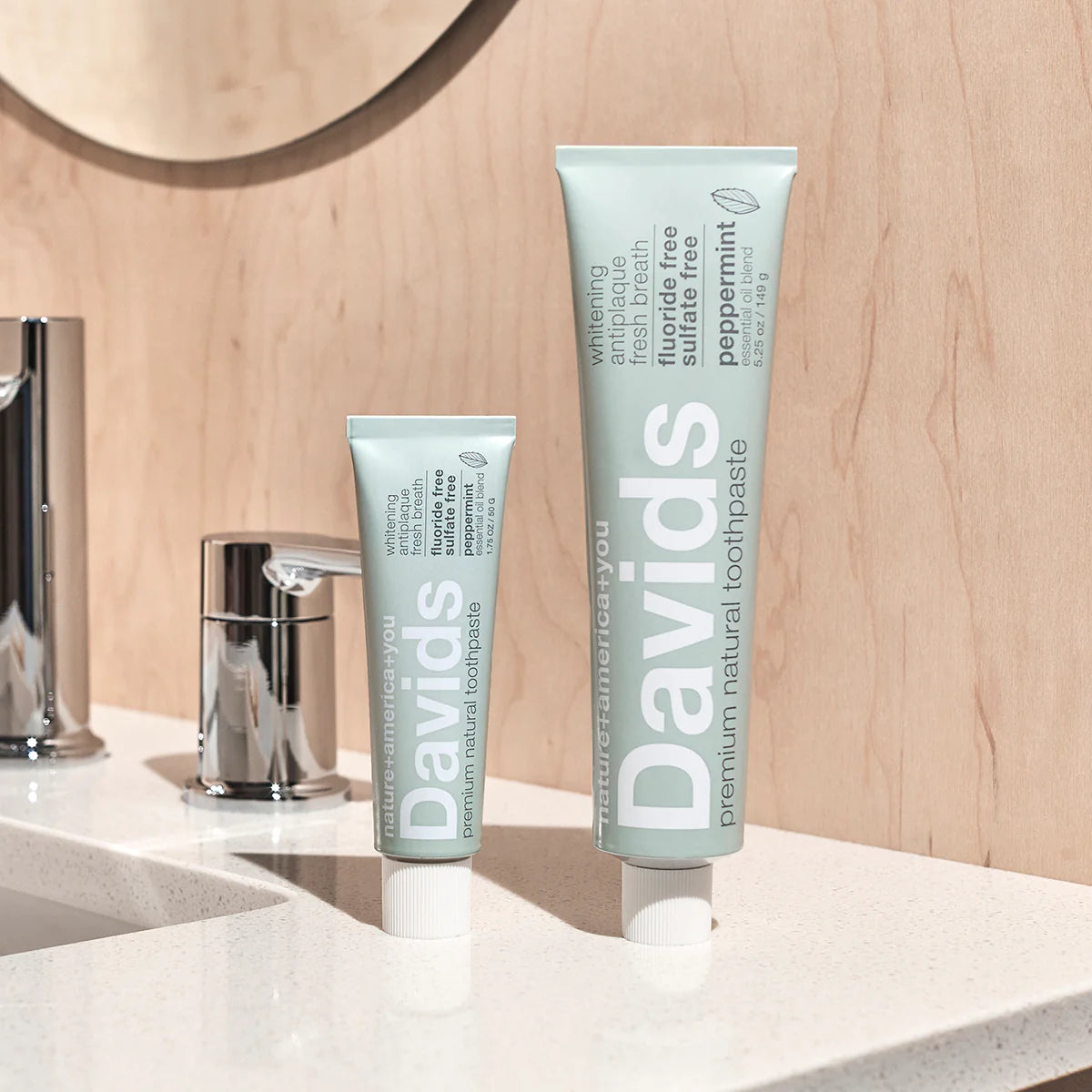 David's Travel Size Premium Natural Toothpaste - Peppermint
