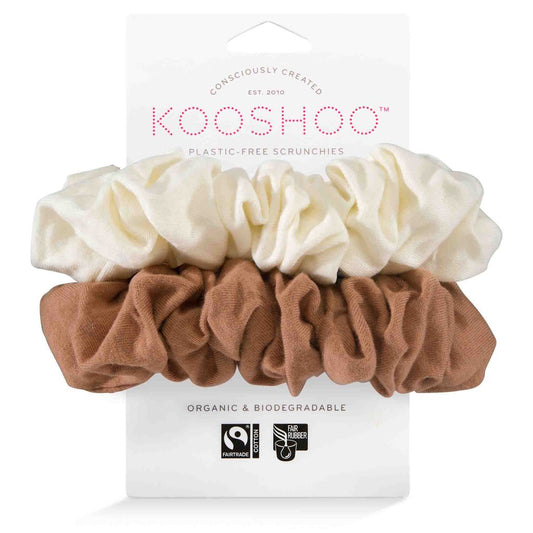 Organic Hair Scrunchies - Cappuccino