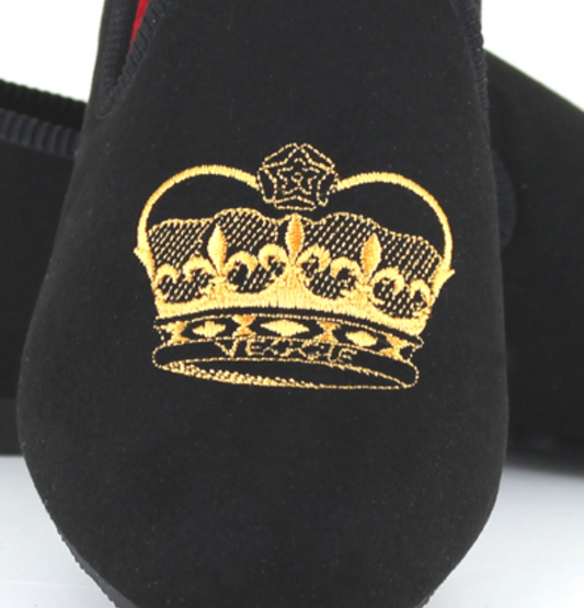 Crown Slipper (Black) - The Grinning Goat