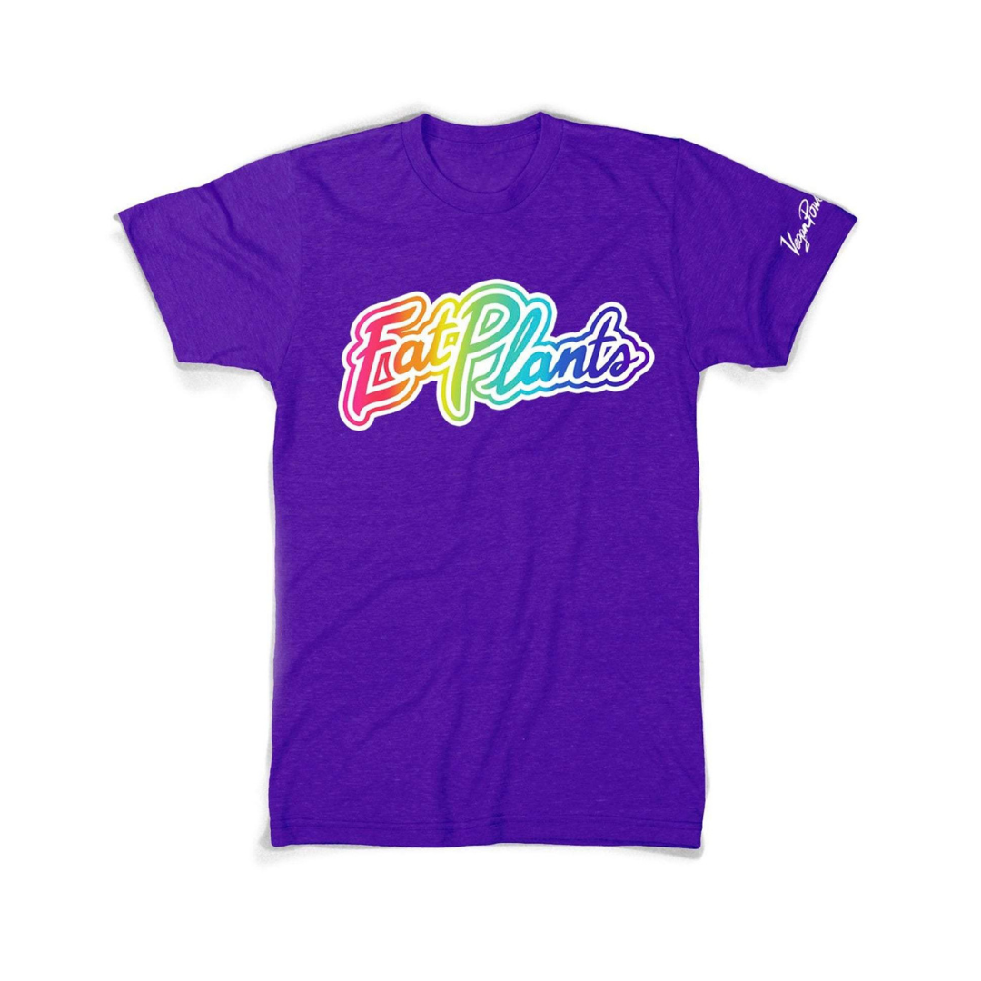 Eat Plants Youth Tee - Purple