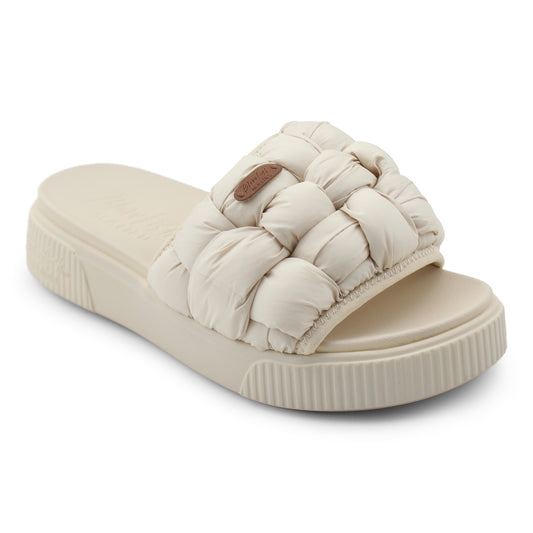 Darcy Puffy Slide - Light Beige