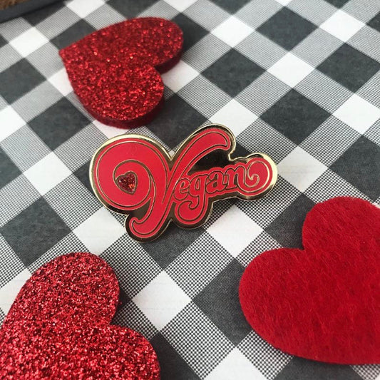 Vegan Heart Pin - The Grinning Goat