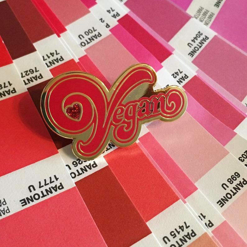 Vegan Heart Pin - The Grinning Goat