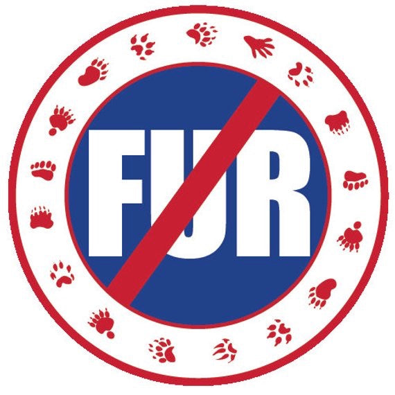 no-FUR Sticker - The Grinning Goat