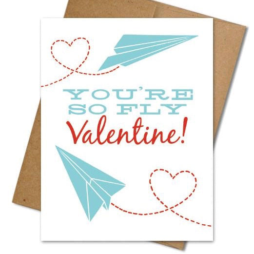 Fly Valentine Card - The Grinning Goat