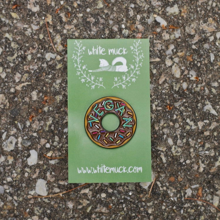 Vegan Donut Pin - The Grinning Goat