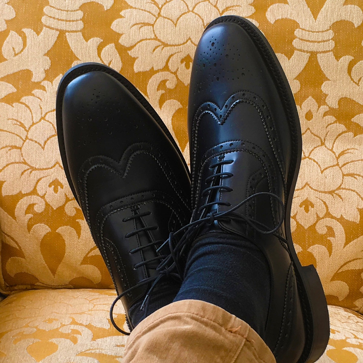 Montague Brogue - Black - The Grinning Goat