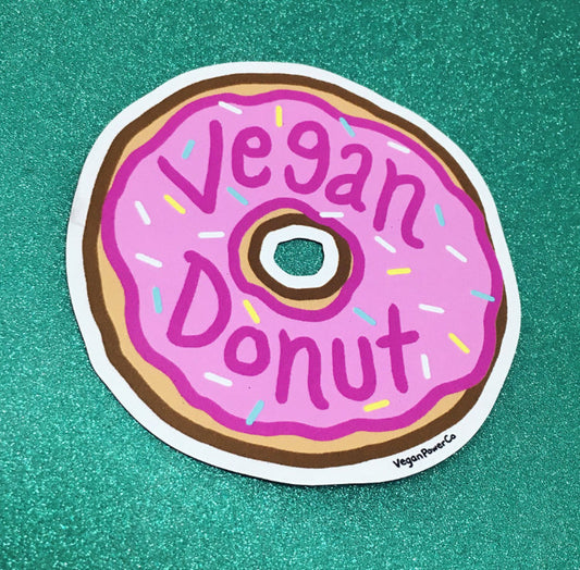 Pink Vegan Donut Magnet