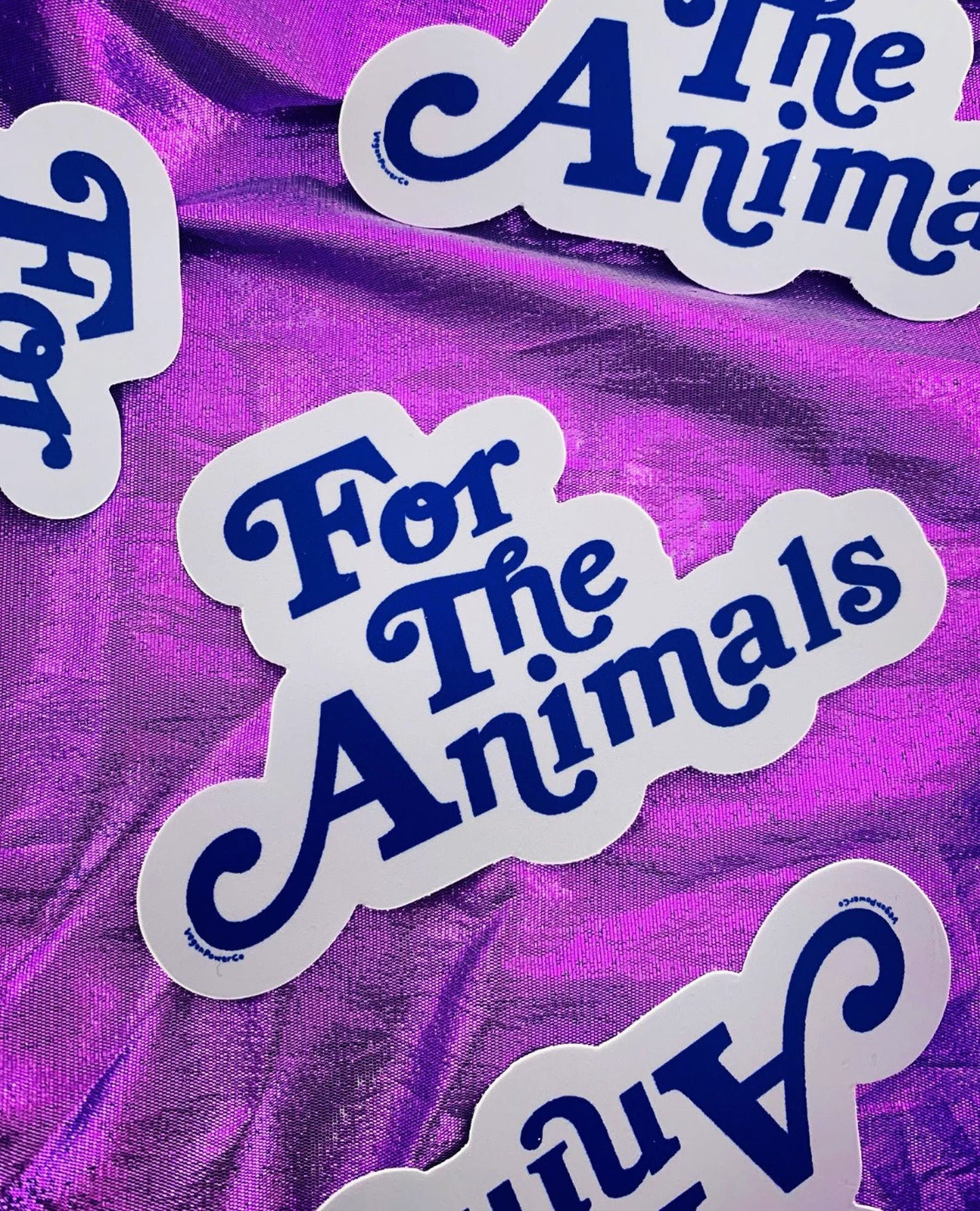 For The Animals Sticker - Grey & Navy