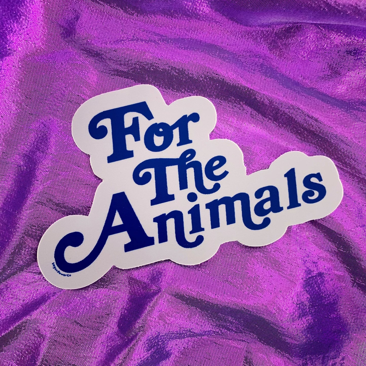For The Animals Sticker - Grey & Navy