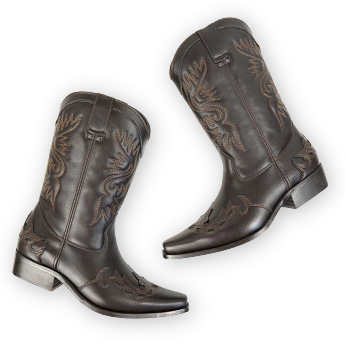 Men's Western Boots - Dark Brown