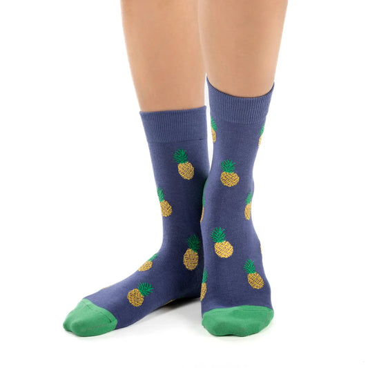 Pineapple Crew Socks - Women's 5-9