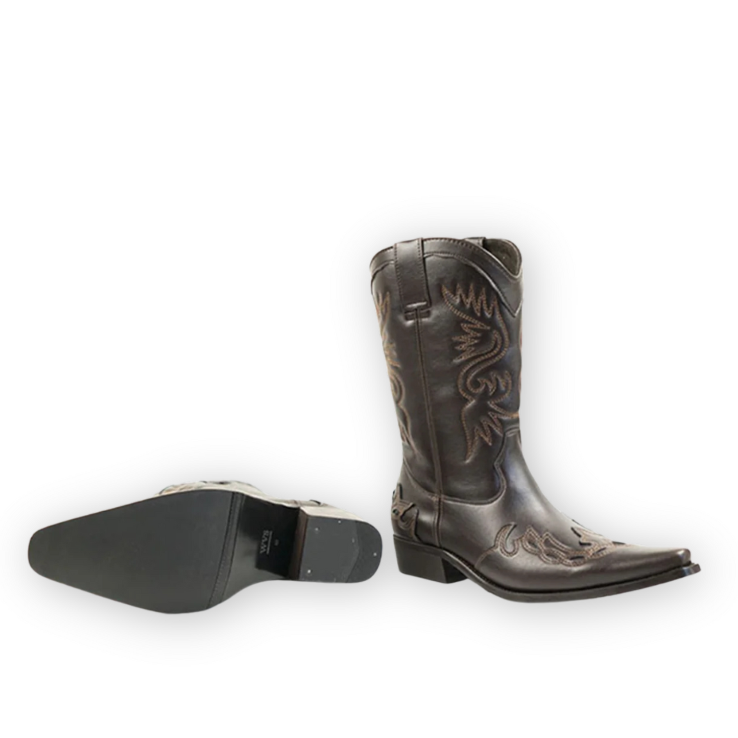 Men's Western Boots - Dark Brown