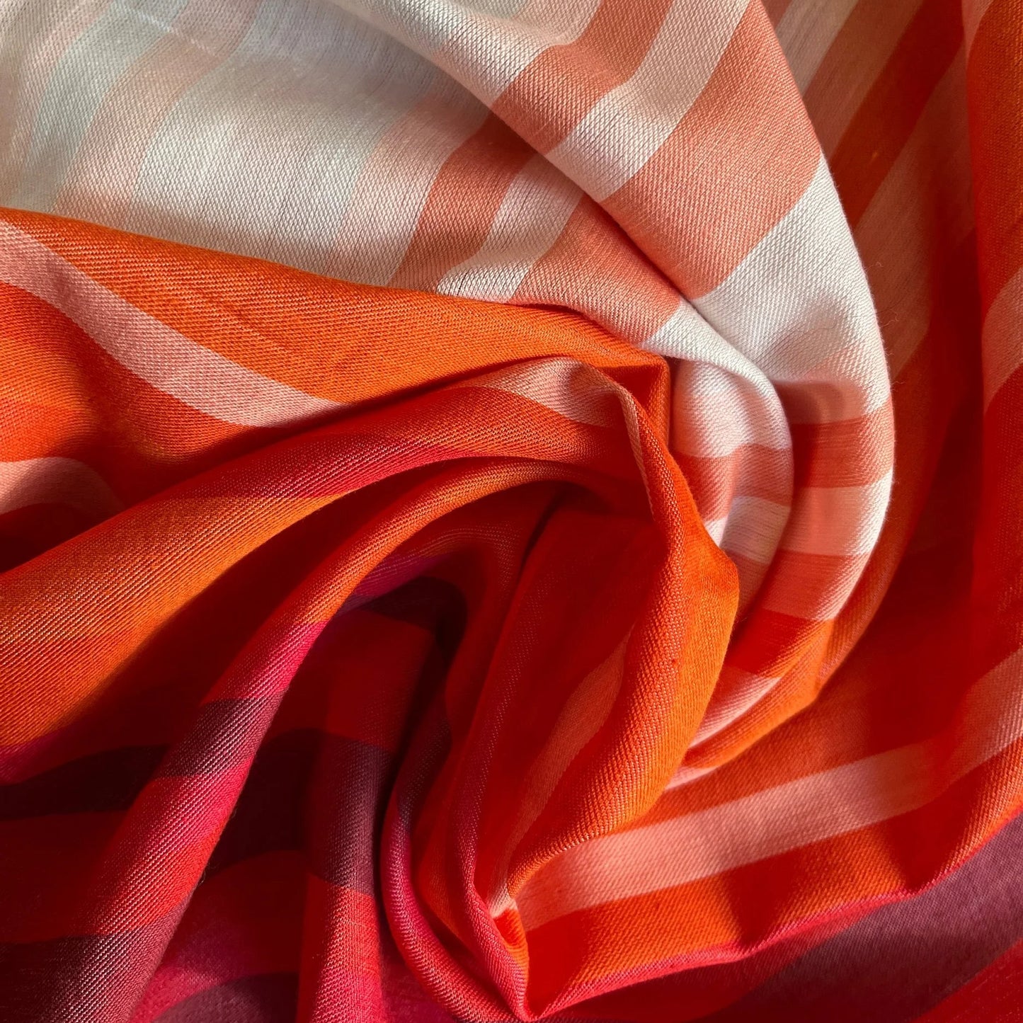 Vegan Silk Climate Stripe Scarf