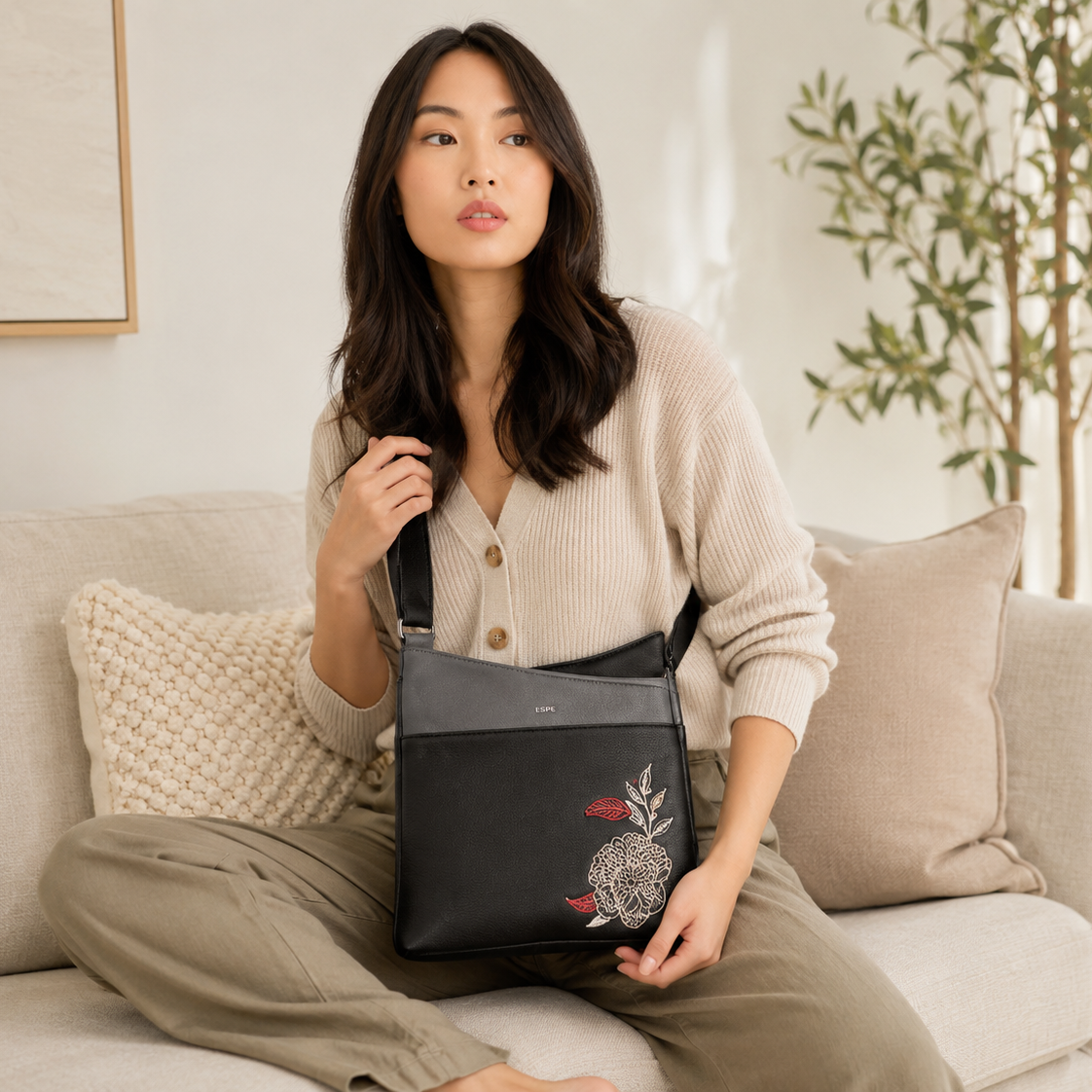 Begonia Crossbody Messenger