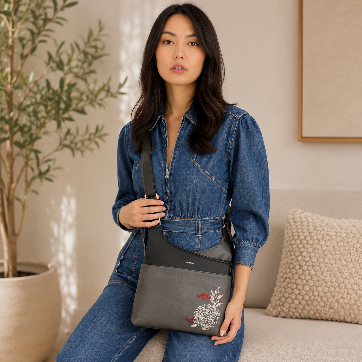 Begonia Crossbody Messenger