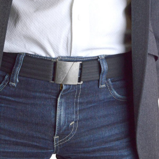 Seva Unisex Flat Belt  - Black