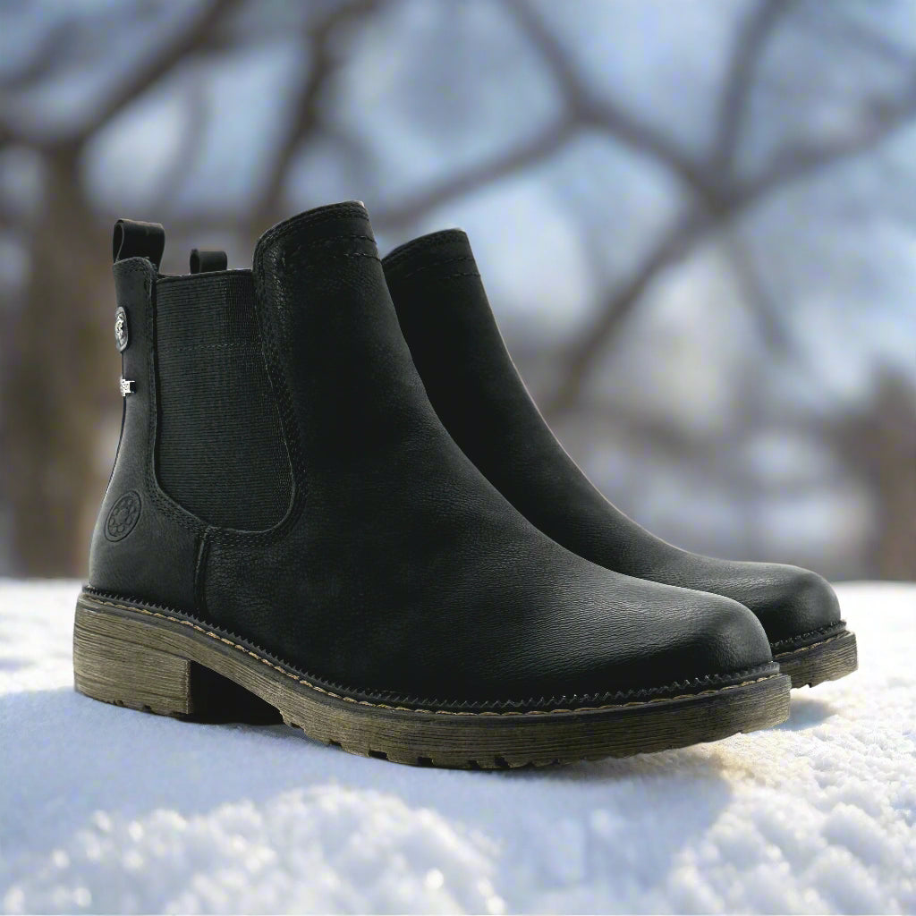 Vegan Fall Winter Boots Relife Sarah Winter Chelsea Black