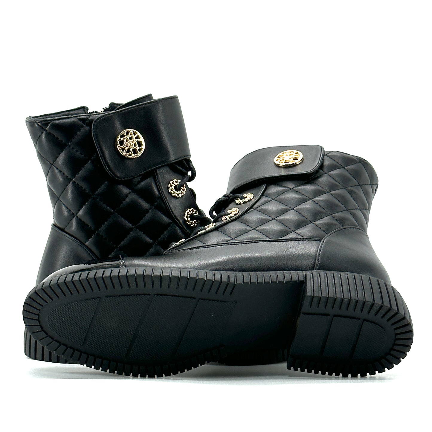 Couture Quilted Boot - Black