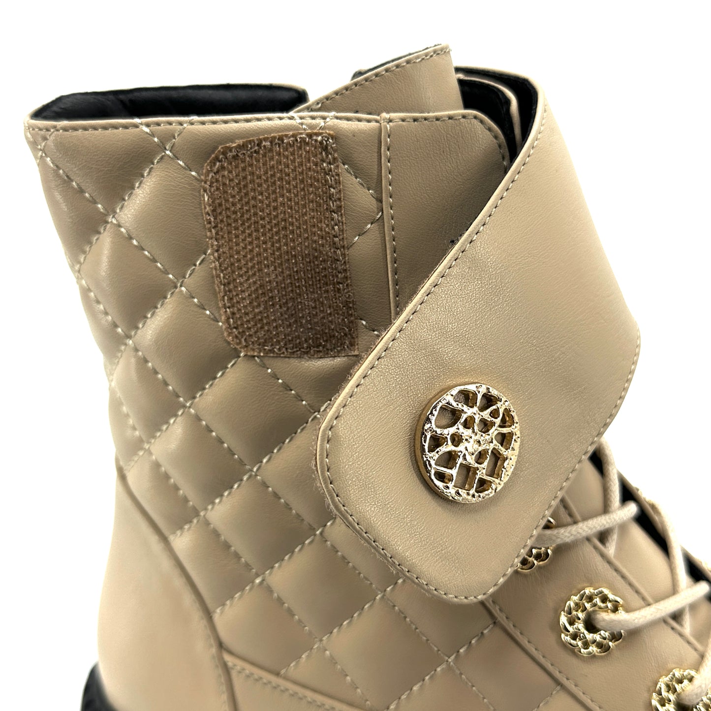 Couture Quilted Boot - Biscuit