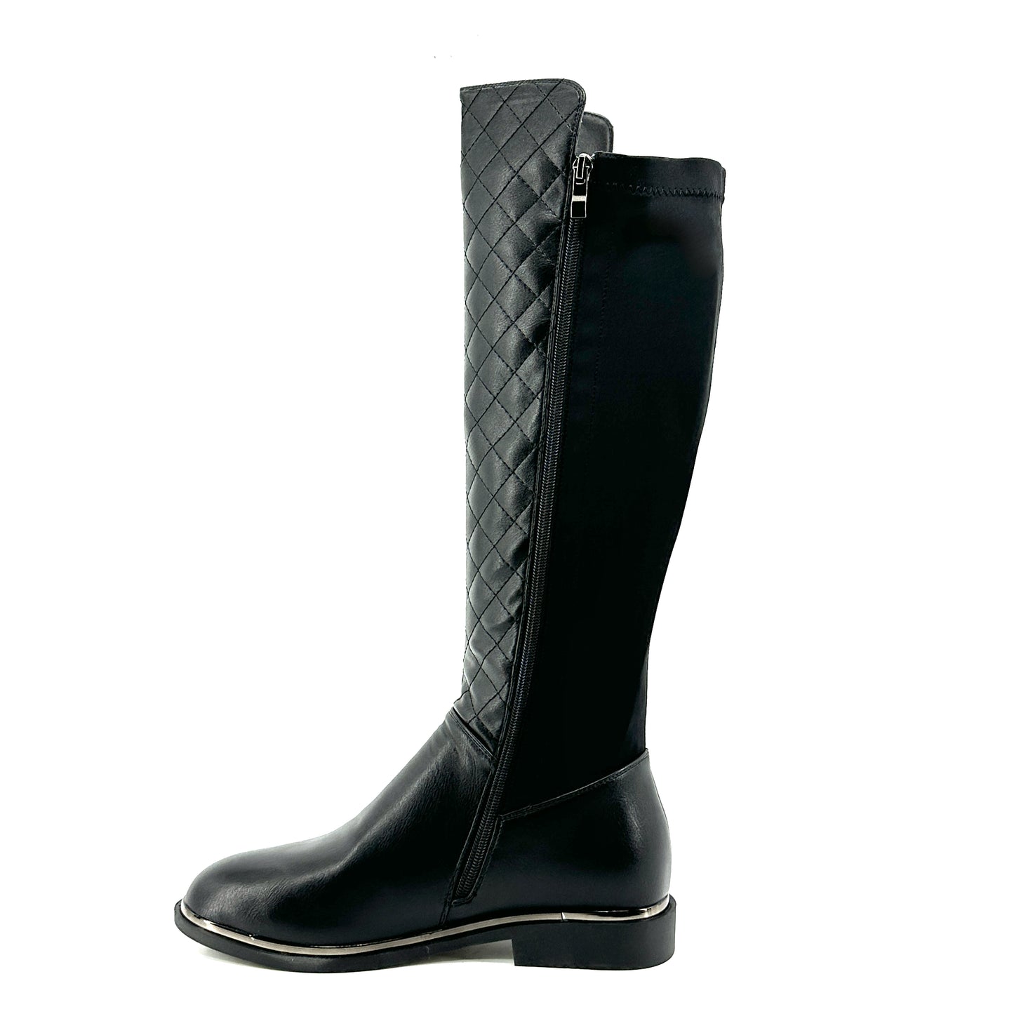 Candy Too Vegan Quilted Tall Boot - Black